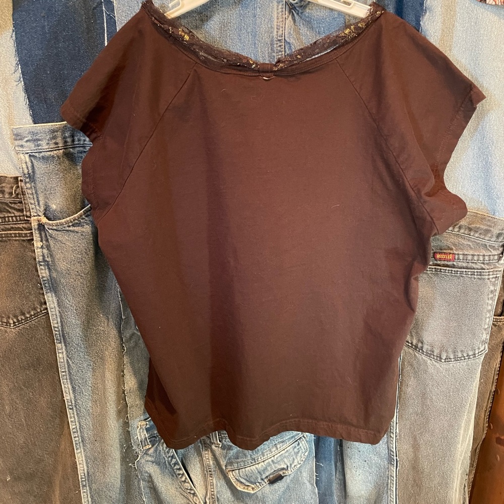 Scarf collar T-shirt
